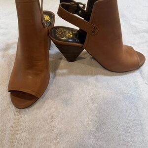 Vince Camuto Brown Slingback Heeled Boots